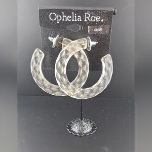Clear acrylic hoop earrings BNWT